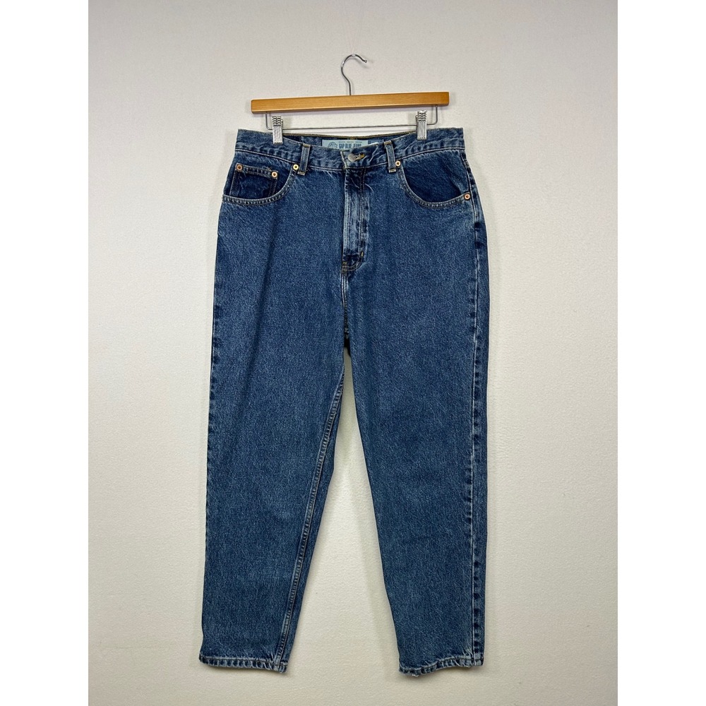 90s Vintage Gap Womens 14 Blue Classic Fit Ankle‎ High Rise Tapered Jeans USA